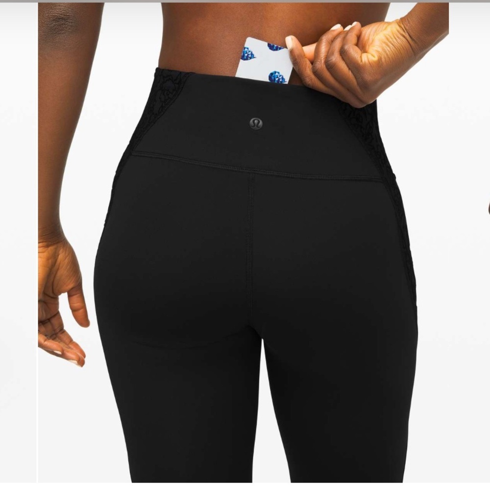 lululemon🍋Black Wunder Under High-Rise Tight *Flocked 28” - Picture 6 of 8
